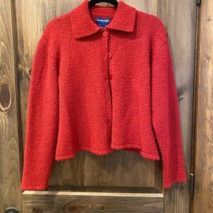 Stylish Women's Red Teddy Jacket